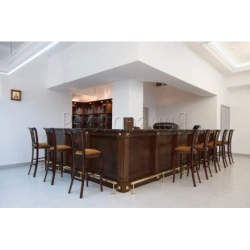 Solid Wood Reception Desk with MDF Profiles