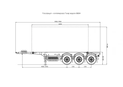 Container Semi-Trailer Tonar Model 99884 for ISO 668:2013 Transport