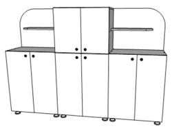 Game Wall with Doors for Playroom