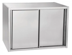 Wall-Mounted Metal Kitchen Shelf with Sliding Doors by Edelwood