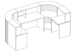 Corner Reception Desk Model SR-7