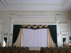 Aesthetic Stage Drapery Portal with Vertical Panels