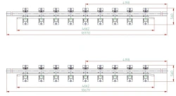 Cross Tie Rail with Counter Rail Type R65 Model 1/11 (Project 2750.34.000/-01)