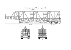 Tonar Model 9984 Cargo Semi-Trailer with Tonar Model 1130 Axles