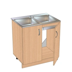 Kitchen Cabinet with Double Bowl Sink TM-2.2