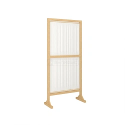 Wooden Frame Folding Screen with Washable Fabric - Model Sh-4