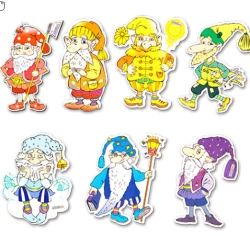 Fairy Tale Character Set "Gnomes" (7 pieces)