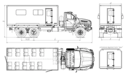 Special Passenger Vehicle 4237CR-1, 4237CR-2 (with Tachograph, without Crane) on Ural Chassis 4320-72, 4320-74