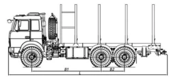 MDMN332 Log Transport Truck on MAZ 6317F5, 6317F9 Chassis