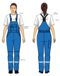 Women's Protective Overalls for OPZ and Mechanical Impacts SFA125-103/001-DKB