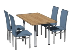 Eco1/KPI 121 Kitchen Dining Set 1400x800mm Wenge Plastic