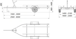 Trailer for Carrying Small Boats and Watercraft - Trailer76 71795