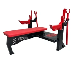 Powerlifting Adjustable Jack Stand with Bench and Safety Supports