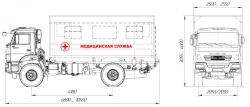 Medical Service Van on 57590 Chassis - 57590Z Based on KAMAZ 43502-D5 P