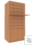 Catalog Cabinet, 2-Module, 32 Drawers (4x8), on Stand