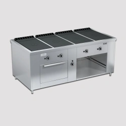 Professional Gas Stove with Closed Flame PRG-IIA-4C DS "Maxi