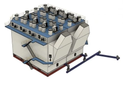 Horizontal Dry Electrofilter TTP-4x3.0-2x7.2-7.0-300