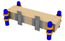 Horizontal Gymnastic Bench with Two Expandable Anti-Vandal Measuring Rulers