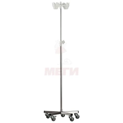 Medical Drip Stand SHV-01-MSK (5310) - Stainless Steel, 5 Legs, Mobile