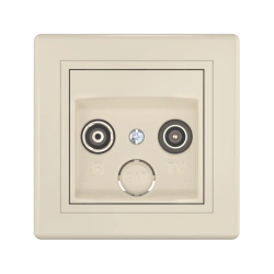 CADUCEUS ALING PRESTIGE TV/FM Antenna Socket, Beige, Art. 612Z.999