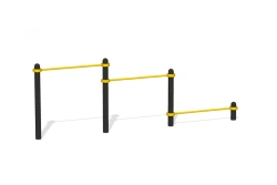 Triple Cascade Pull-Up and Push-Up Bar System