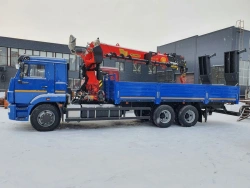 Flatbed Truck with Crane Model IT 5408D3-10 on KAMAZ-65117 Chassis