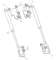 Smooth Hood Lifting Device for MITSUBISHI PAJERO IV (2007) - MOTORHOOD (MMD Nr. Z4965404)