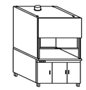 Laboratory Extraction Cabinet with Built-in Cabinets SHV-2n
