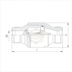 Direct Flow Bronze Check Valve DN 20 PN 6.4 MPa IPLT.494311.001
