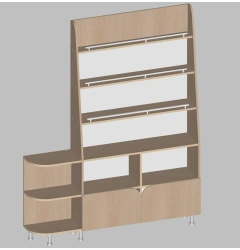 Books and Toys Shelf with Limiters, Model S.06.15