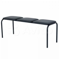 Upholstered Bench 1200x400x450 Faux Leather, 3 Sections