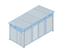 Waste Container Canopy for 4 Containers Model SZ-241.00