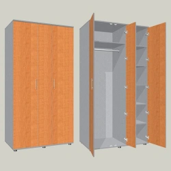 Three-Door Two-Section Wardrobe and Document Cabinet SHGK-1