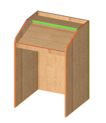 Language Learning Desk (Laminated Particleboard) Without Acoustic Half-Cabin
