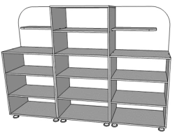 Game Wall with Shelves - Customizable Design