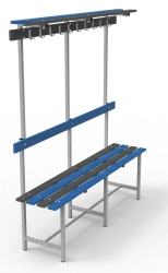 SVT-8P Bench with Hooks and Shelf