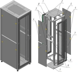 Floor-mounted Telecommunications Cabinet 19" ШТ-П-42U-600х800-СГ