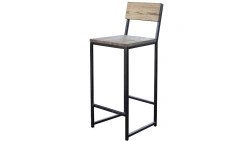 Loft Style Bar Stool with Backrest