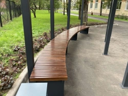 Curved Rest Bench SK-2 for Outdoor Use