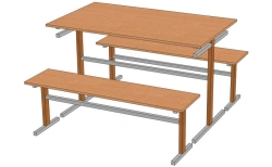 Four-Seater Dining Table with Bench - Model SO-1