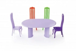 Doll Dining Room Set with 4 Chairs and Table