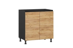 Kitchen Cabinet Front Panel Set 800mm (Golden Oak/Black) - Sherwood LD.281650.000