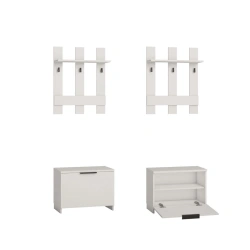 Hallway Storage Unit with Hooks - Model PR001