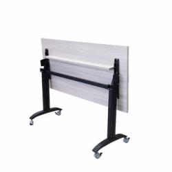 Mobile Folding Table with Metal Frame - Transformable Design