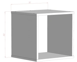 Modular Shelf H1 - 1 Section, LDP Material with PVC Edge