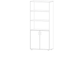 Wide Semi-Open Cabinet for Educational Materials