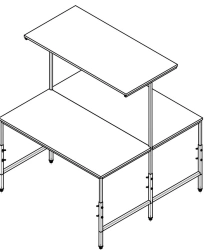 Workbench Island Table for Engineering and Restoration Tasks