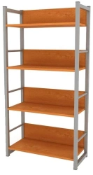 Open Document Shelving Unit with Metal Frame