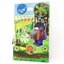 Educational Wall Panel for Kids - GRAY WOLF Model