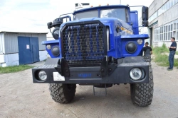 Special Cargo Truck with Crane, Model GIRD 5849H2 on Ural Chassis 5557-18/55571-18